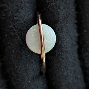 Pura Vida Rose Gold Opal Saturn Ring